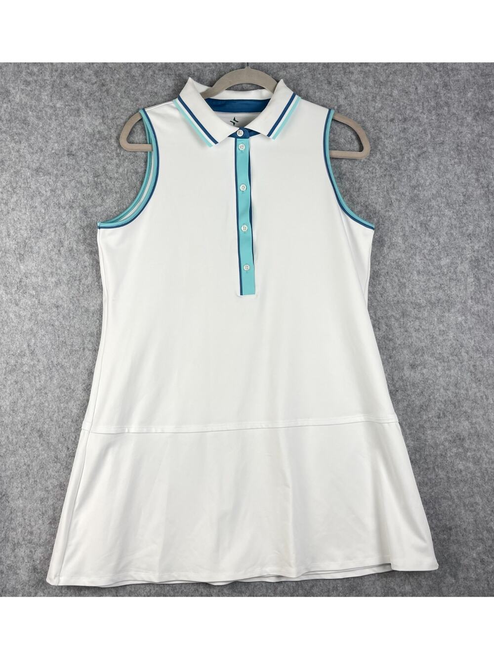 Tuckernuck Lisbon Piped Sterling Tennis Golf Dress Womens XL White Country Club